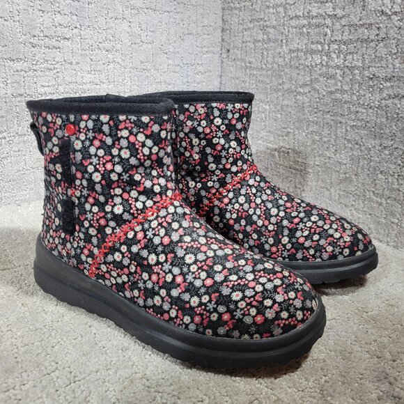 UGG I Heart Kisses Mini Women's Size 8 US Black Floral Winter Boots 1006207 - Picture 5 of 12